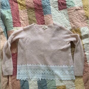 Sezane Sweater with Lace Detail